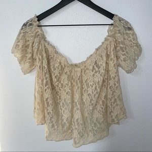 Urban Outfitters Off Shoulder Lace Too